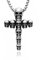 ANAZOZ Herren Kette Kreuz, Totenkopf Halskette Edelstahl Gothic Hip Hop Ketten 60cm mit Schädel Anhänger Männer Silber