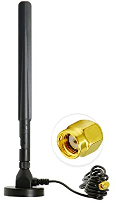 Vecys 4G LTE Antenna RP SMA Maschio Connettore 8DBi GSM/3G/4G Omni-direzionale Outdoor Indoor 4G Antenna 3M RG174 Cavo con Base Magnetica