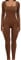 UMIPUBO Jumpsuit Damen Lang Sport Yoga Bodysuit Overall Stretch Playsuits Quadratischer Hals Langarm Bodycon Strampler Sportkleidung Damen Set(Kaffee,L)