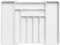 Lifewit Range Couverts pour Tiroir, Rangement Couvert Extensible et Ajustable pour Tiroir de Cuisine, Support de Rangement en Plastique pour Cuillères, Fourchettes, Couteaux, Grand, Blanc