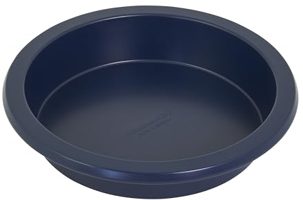 KitchenAid Teglia rotonda in acciaio alluminato antiaderente da 22,9 cm, blu inchiostro