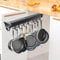 Organizador de ollas y sartenes extraíbles para gabinete, soporte telescópico deslizante para utensilios de cocina con gancho de doble fila, organizador de utensilios de cocina para olla de