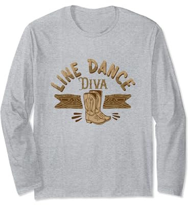 Stivali country Line Dance Diva Dancer per bambina Queen Humor Maglia a Manica
