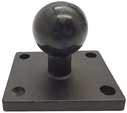 Quadratische Montagebasis aus Aluminiumlegierung mit 2,5 cm Kugel für Kopfhalterung für Zumo 400 450 500 660 für Motorrad Fahrrad 2,5 cm Kugel