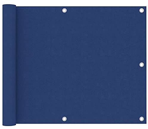 Rantry Paravent für Balkon, blau, 75 x 500 cm, Oxford-Gewebe, Windschutz für den Außenbereich, Balkon und Garten, Trennwand für den Außenbereich, Trennwand für den Außenbereich
