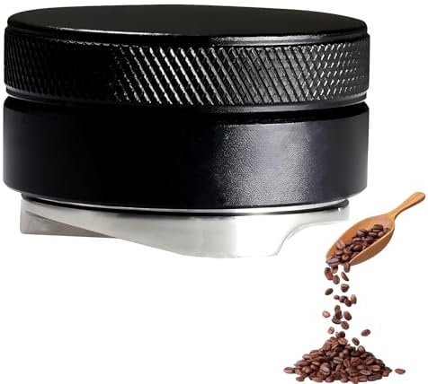Dosatore di Caffè in Polvere, Strumento di Distribuzione Professionale per Espresso, Acciaio Inox 304 Distributore di Caffè 58 MM, Modello Antiscivolo,Processo di Anodizzazione Avanzato