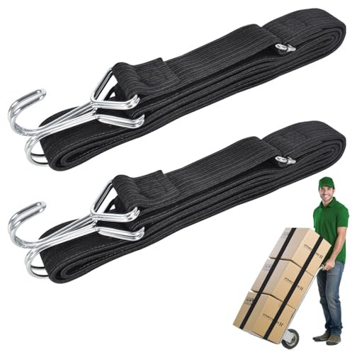 Spanngurte Expander Mit Haken 2 Stück,Gummi Spanngurte, Verstellbar Spanngummi Mit Haken,Gummi Expander Fahrrad,3cm Breit Gepäckspanner,Für Fahrrad, Autotransport, Motorrad (1M)