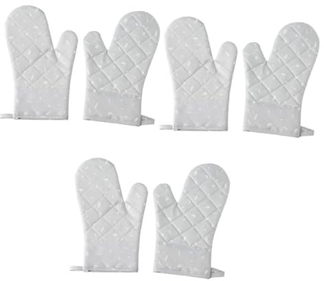 LABRIMP 3piezas Guantes De Microondas Resistentes Al Antideslizante Guantes De Cocina De Tela Gruesa para Hornear y Cocinar