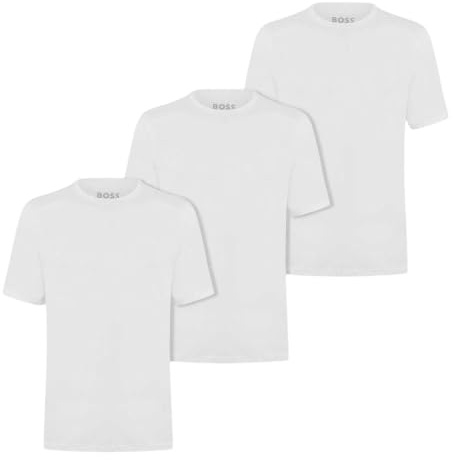 BOSS 3er Pack Herren Kurzarmshirts Rundhalsshirts Crew Neck T-Shirts Bamboo