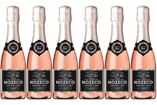 Nozeco Rose - Alcohol Free Sparkling Drink made from alcohol-removed Wine - Vegan - Piccolo - Case of 6 (6 x 0.20 L)