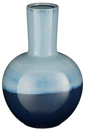 Mica Decorations Holm Vase, H42 x Ø29 cm, Keramik, Blau