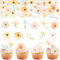 GoldRock Essbare Blüten Tortendeko, 44 Stück Essbare Blumen für Torte, Blüten Tortendeko Essbar für Hochzeit,Babyparty,Geburtstag, Esspapier Zuckerblumen für Torten,Blumen Deko Torte, Kuchendekoration
