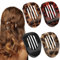 4 PCS Flat Hair Claw Clips For Women, Large Hair Clips For Long Thick Fine-Hair, Versatile Solid Colour Lay Flat Hairs Clip Clamps Vintage Snap Hairs Accessories For Girls