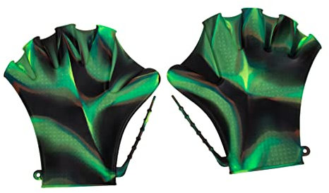 UKCOCO Schwimmpaddel Aus Hochwertigem Silikonmaterial Verstellbar Für Damen Und Herren Für Wasserfitnesskurse Schwimmen Und Tauchen Wasserhandschuhe Zum Schutz Vor Verletzungen