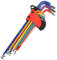 SHANGFENG 9 PCS Metric Allen Key Set Anti-Slip Long Ball End Hex Wrench Sets L Shape Color Coding Hex Key Set for Disassembling Mechanical Equipment, Vehicle, and Bicycle Repairs 1.5-10MM