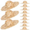 BESPORTBLE 12pcs Mini Straw Hats Doll Miniature Hats Handmade Woven Doll Headwear for Boys and Girls Diy Projects