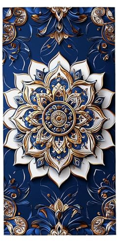Strandtuch XXL 80x160 cm Mikrofaser Strandtuch Mandala Saunatuch Schnelltrocknend Badehandtuch Groß Microfaser Handtuch Fitnessstudio Sauna Zubehör Leichte Sandfrei Strandhandtuch für Schwimmen I-20