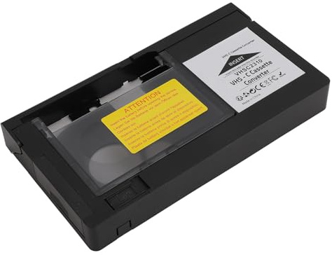 LUCKDANO Camcorders Cassette Adapter for VHS-C | Playback & Recording for Standard Video Players | One Key Control | Wide Compatibility with S-VHS-C Tapes | User-Friendly Design