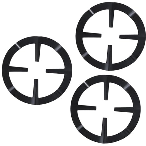 TOVINANNA Support de Cuisinière à Gaz en Acier Inoxydable 3 Pièces, Antidérapant pour Équilibrer Petites Casseroles, Usage Culinaire et Café