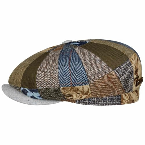 Stetson Hatteras Barista Patchwork Flatcap Schirmmütze Made in EU Unisex Frühling Sommer