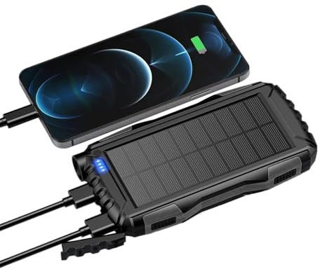 Banque Solaire de Chargeur Portable – Alimentation PC ABS 42 800 mAh, Charge Rapide, Alimentation de Secours légère | Parfait pour Le Camping, Les Voyages, Le téléphone, l'ordinateur, la sécurité, la