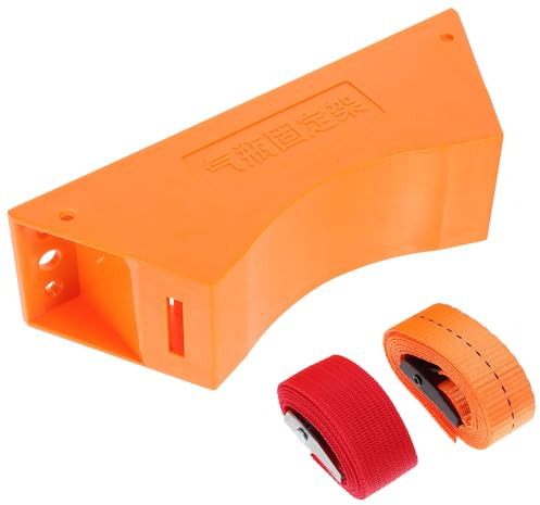 NOLITOY Gas Cylinder Wall Mount Bracket with Chain, Sturdy Nylon Plastic One Piece Molding Propane Tank Holder Suitable for 5-10kg Cylinders in Schools and Factories