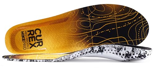 CURREX HikePro Einlegesohle – Deine neue Dimension des Wanderns. Dynamische Performance Einlegesohle für Walking, Hiking oder Spaziergänge,Gelb (Mid Profile),EU 37-39 (Tag S)