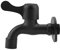 Grifos de baño, Grifo de montaje en pared negro, Grifo exterior de agua de jardín de apertura rápida de acero inoxidable 304 para baño(#2)