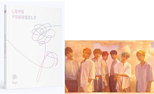 BTS Album „Love Yourself Her“ (Originalversion) von der Band Bangtan Boys, CD + Poster + Fotobuch + Fotokarte + Mini-Buch + Sticker + 6 extra Fotokarten und 1 doppelseitiges Fotokarten-Set