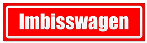 Kiwistar - Autoaufkleber - Imbisswagen invertiert - Hinweis Aufkleber Sticker für Auto, Kfz, Fahrrad, PKW, LKW