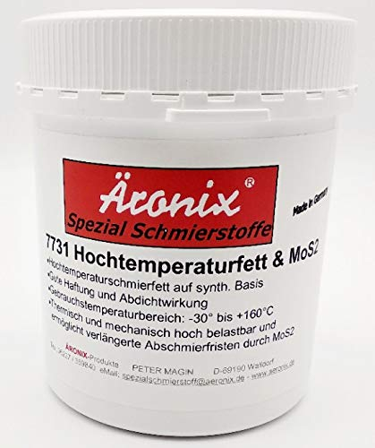 (48€/Kg) 500g Äronix M2 + MoS2 Hochtemperatur Spezialfett Radlager Kugellager Lager Fett -30 bis +160°C, NLGI 2