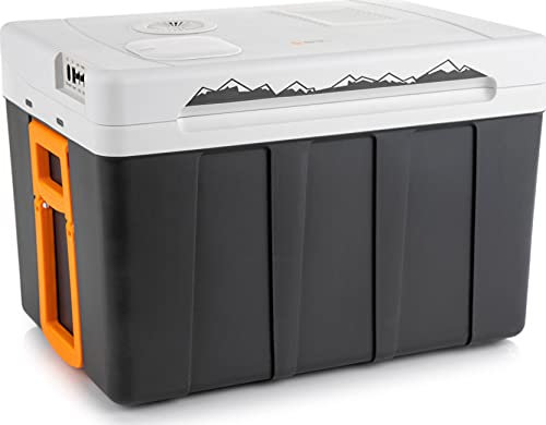 peme Essential Frigo Portatile 46,6L - Frigorifero Elettrico con Funzione Caldo/Freddo, Doppia Alimentazione 12V & 230V, Modalità Eco, Ruote e Maniglia, Funzionamento Silenzioso, per Auto, Camper