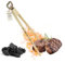 Gravierte Grillzange aus Holz - Fleischzange lang 43 cm - BBQ Zubehör als Geschenk zum Geburtstag - ausgefallenes Grillzubehör mit Flaschenöffner - Zange mit Motiv Chill and Grill