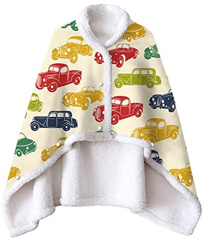 3D Coperta in Pile per Bambini Adulti, Treers Plaid Morbida Coperta Divano Flanella Multifunzione Scialle dell'involucro Auto Colorata Stampa per Letto, Divano e Viaggio (Pittura Colorata,130x90cm)