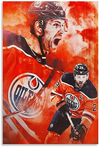 GPEIHANG Leinwand Druck Poster Leon Draisaitl Eishockey Bild 9 Wandkunst Kunstwerk Malerei Kunstdrucke Bild 23.6x35.4(60x90cm) Kein Rahmen