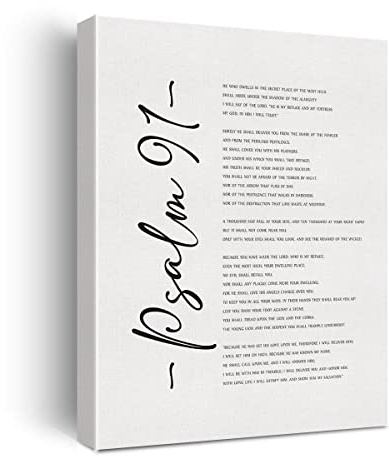 Leinwanddruck mit Bibelvers He Who Dwells in the Secret Place Psalm 91, Wandgemälde, Poster, Kunstwerk, 30,5 x 38,1 cm, moderne Dekoration für Zuhause und Büro (gerahmt)