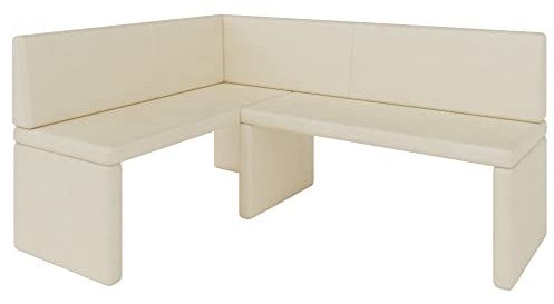 Eckbank Akiko Corner Bench - Eckbankgruppe für Ihrem Esszimmer, Küche modern, Sitzecke, Essecke. Perfekt für Küche, Büro und Rezeption. Solide und Starke Verarbeitung. (Soft 18, 142x196cm Links)