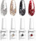 Vishine Vernis Gels Semi-Permanents, Lot de 4 Couleurs Pailleté Or Argent Rouge Noir Collection Nail Art Vernis à Ongles UV LED Gel Polish Varnish Manucure 8ml C020