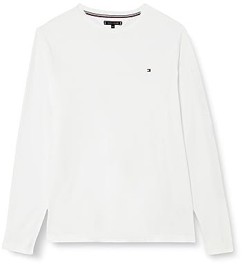 Tommy Hilfiger Men's Long-Sleeve T-Shirt Cotton, White (White), XXL