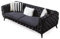 Sofa 3 Sitzer Schwarz Luxus Möbel Chesterfield Möbel Textil Schlafsofa Bett 3er