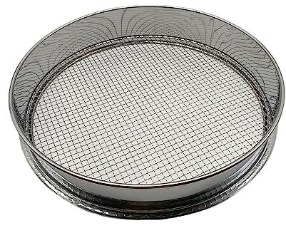 Erdsieb für Garen – 30,5 cm Bodensieb für Steine, Kompost-Siebpfanne (1/4 Zoll Netzsieb)