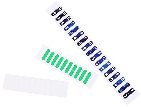 VICASKY 1 Set Daumenklavier-Skalenaufkleber Logo-Aufkleber Tastatur Klaviermusik Poster Kalimba-Skalenaufkleber Daumenklavier-Zubehör Kalimba-Aufkleber Tasten Papier Blaues