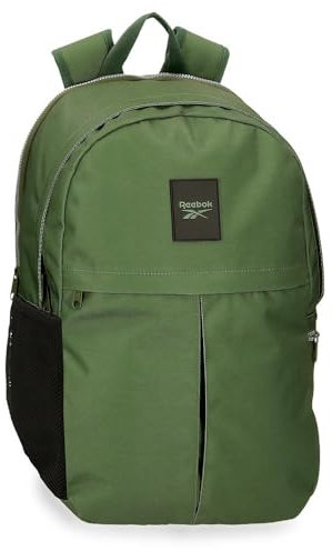 Reebok Arlie Rucksack mit Zwei Fächern, Grün, 33 x 48 x 17 cm, Polyester, 26,93 l, grün, Talla única, Rucksack mit doppeltem Fach