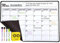 BASVII 43 cm x 30 cm Tableau Calendrier Magnetique Frigo Français, Planning Frigo Magnetique en PVC Souple, avec 4 Stylo et Gomme, pour Réfrigérateur, Plaque Métallique Magnétique, Plan Repas, Mémo