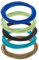 BENECREAT 50 pièces 5 Couleurs Bracelets de Cordes de Guitare, Bracelets à Ressort de 58.5 mm, Minimalistes, à Couches de Fils Flexibles, pour Un Port Empilable, Série de Couleurs Bleu et Vert
