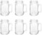 Uxcell Mason Jar Shot Glasses with Handles, 6Pcs 45ml/1.6 OZ Reusable Mini Mason Shooter Glass for Wedding Party Favors Home Bar Drinks Shot Favors Desserts