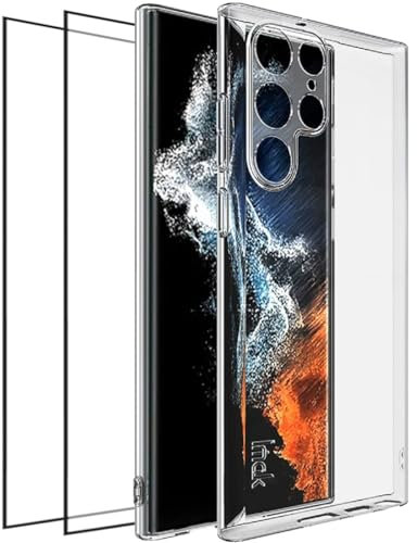 Oprimio 3 in 1 für Samsung S24 Ultra [2X Glas Schutzfolie] [1x Transparente Hülle] [Deutsche Material] [Ultra Dünn] Klar Handyhülle Glas für Samsung Galaxy S24 Ultra