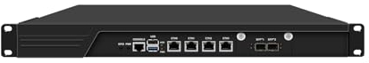 HUNSN 1U Cabinet Firewall Appliance 10GB, VPN, Network Rackmount, I3 N305, RJ54, 4 x 226-V 2.5GbE LAN, 2 x SFP+ 82599es 10 Gigabit, GPIO, SIM Slot, Barebone, NO RAM, NO Storage, NO System