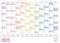 Häfft® Wandkalender 2025 A3 auf Italienisch (42 x 29,7 cm) gefalzt Rainbow, Wandplaner mit italienischen Feiertagen + extra A4-Kalender - nachhaltig & klimafreundlich
