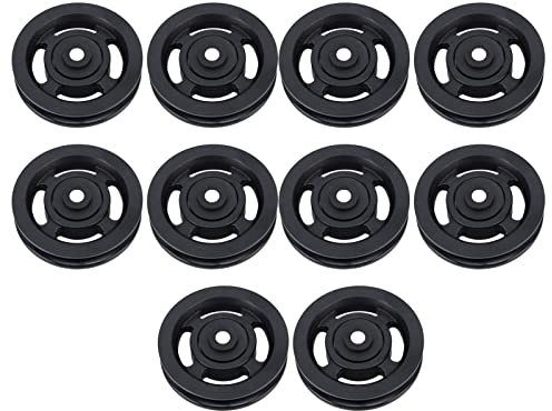 KJAOYU Pulley Wheel Bearing 90mm Universal,10PCS 90mm Universal Bearing Pulley Wheel for Cable Machine Gym Equipment Part Garage Door